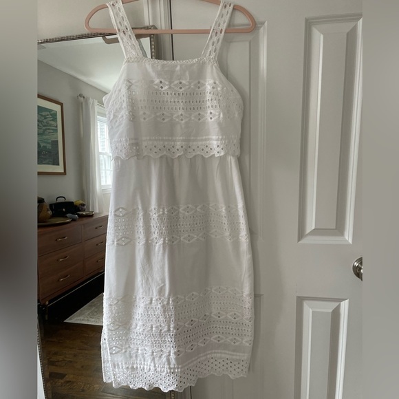 J. Crew White Eyelet Midi Dress - Picture 4 of 11